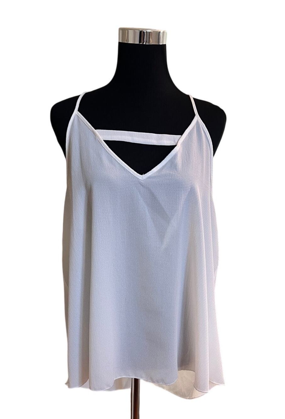 NWT Fashion Nova Women's All Mine Cut Out Cami White Size 1X